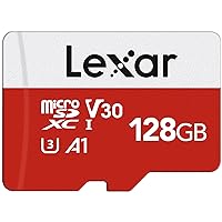 128GB Micro SD Card, microSDXC UHS-I Flash Memory Card with Adapter - Up to 100MB/s, A1, U3, Class10, V30, High Speed TF Card
