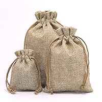 20Pcs Burlap Bags Burlap Sacks, Flat Cotton Bags Muslin Bag with Drawstring Great for Graduations Thanksgiving Easter Mother's Day Wedding Bridal Showers Birthday Gift Bag-grey-13x18cm(5x7in)