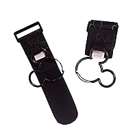 Disney Baby by J.L. Childress Mickey Mouse Stroller Hooks - Universal Stroller Clips with Non-Slip Straps - Durable Carabiners to Hold Water Bottles & Bags - 2 Pack - Disney Travel Accessory - Black