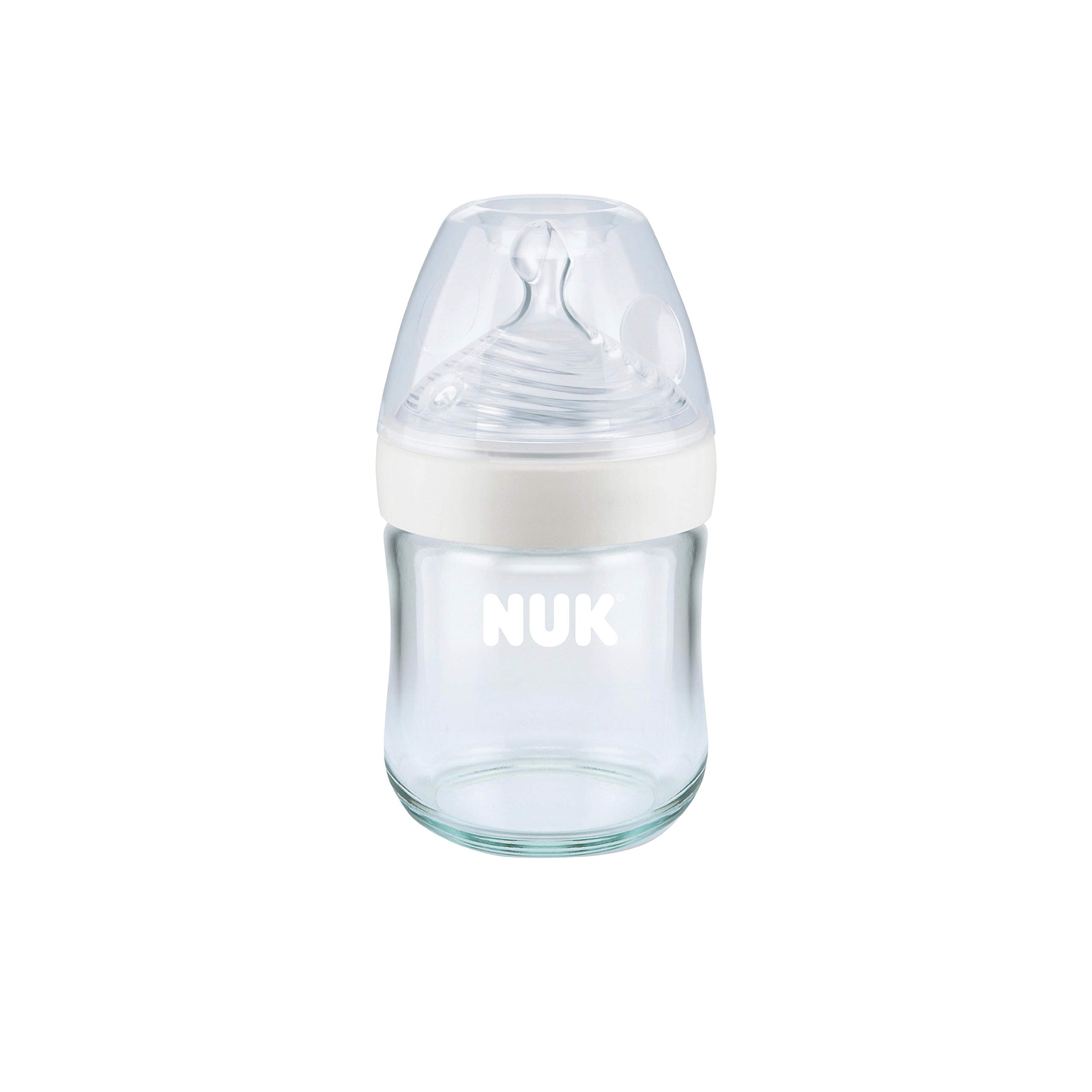 NUK Simply Natural Glass Baby Bottles, 4 oz, 3 Pack