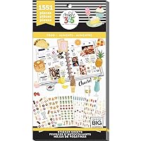 me & my BIG ideas Sticker Value Pack for Classic Planner - The Happy Planner Scrapbooking Supplies - Food Theme - Multi-Color & Gold Foil - Great for Projects & Albums - 30 Sheets, 1551 Stickers