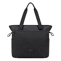 BAGSMART Tote Bag for Women, Large Womens Tote Bag with Zipper, Quilted Hobo Bag Top Handle Handbag for Travel Work