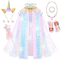 Fedio Princess Cape,Dress up Clothes for Little Girls,Toddler Princess Costume Dress for Girl 3,4,5,6,7,8 Years Old Birthday Christmas Gift