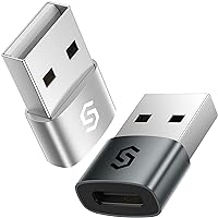 Syncwire USB C Female to USB Male Adapter 2 Pack,Type C to A Converter Adapter Compatible with iPhone 12 11 Pro Max,iPad,Laptops,Samsung Galaxy Note 10 S20 Plus 20 FE Ultra,Google Pixel 5 4 4a 3 2 XL