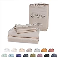 Bella Coterie Split King Bamboo Sheet Set | Organically Grown | Ultra Soft | Cooling for Hot Sleepers | 18