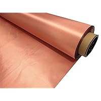 Copper Fabric Blocking RFID/RF-Reduce EMF/EMI Protection Conductive Fabric for Smart Meters Prevent from Radiation/Singal/WiFi Golden Color (50 Meters Long)