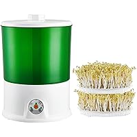 2pcs Germination Machine, Intelligent Grain Seed Germination Incubator Household Large-Capacity Bean Sprout Machine,2 Layer-1/