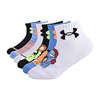 Boys Multi Pack Printed Quarter Sock