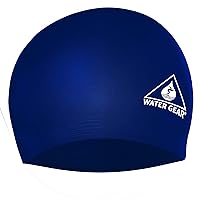 Water Gear Synthetic Fiber Swim Cap - Comfortable and Durable Swimming Cap - Keeps Short or Long Hair Dry