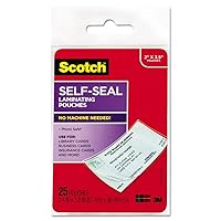 Scotch LS851G Business Cards Laminating Pouches, 3-7/8-Inch x2-7/8-Inch,25/PK,Clear