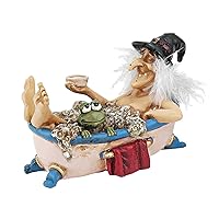 Design Toscano QL30604 Cauldron of Beauty Bewitching Witch Halloween Decor Figurine Statue, 5 Inch, Polyresin, Full Color