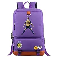 Cristiano Ronaldo Laptop Rucksack CR7 Large Capacity Travel Bag,Al Nassr FC Waterproof Backpack