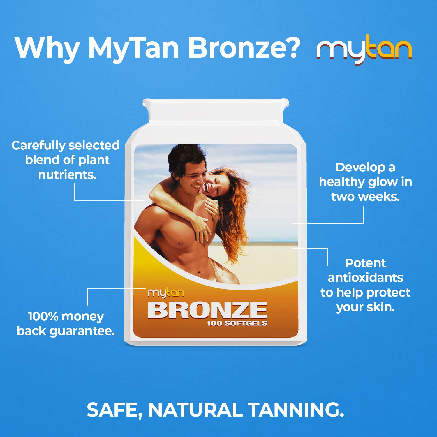 MyTan Ultimate Tanning Pack | Bronze & Boost Tanning Pills | Worldclass Sun Tan Pills | Tan Faster, Darker, Longer