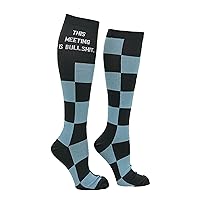 Crazy Dog T-Shirts Unisex This Meeting Is Bullshit Funny Office Compression Socks For Women And Men