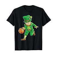 Basketball Leprechaun St Patricks Day Boys Kids Men Sports T-Shirt