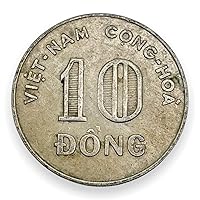 1964 Royal Mint 10 Dong South Vietnamese Coin. Vietnam War Era Artifact. 10 Dong Graded By Seller Circulated Condition