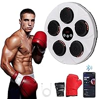 Music Boxing Machine Home Wall Mounted Electronic Boxing Machine Black, Portable Smart Bluetooth LED Lights Musical Boxing Machine, Home Kids Adult Boxing Training, Stress Release