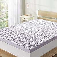 Mellow 3 Inch 5-Zone Memory Foam Mattress Topper, Soothing Lavender Infusion, Twin