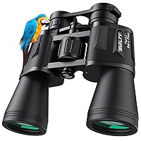 20x50 High Powered Binoculars for Adults, Premium Waterproof Compact Binoculars with Low Light Vision for Bird Watching Hunting Travel Football Games Stargazing with Carrying Bag.