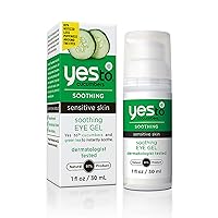 Yes To Cucumber Soothing Eye Gel For Sensitive Skin With Aloe, Chamomile, and Green Tea, 1.01 Fluid Ounce