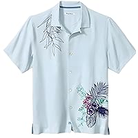 Tommy Bahama Embroidered Tropic Impressions Silk Camp Shirt