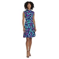 Maggy London Women's High Neck Fit and Flare Event Party Occasion Night Out Guest of