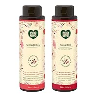 ecoLove – Natural Shampoo for Normal and Oily Hair & Moisturizing Body Wash for Dry Skin - With Organic Tomato and Beet Extract No SLS or Parabens - Vegan and Cruelty-Free, 17.6 oz