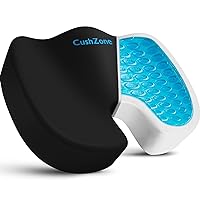 Office Chair Seat Cushion, Gel Enhanced Memory Foam Chair Cushions for Long Sitting Hours - Back, Sciatica, Coccyx, Tailbone Pain Relief Pillow - for Office Chair, Gaming Chair, Car Seat