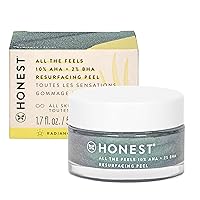 Honest Beauty All the Feels Resurfacing Peel | 10% AHA + 2% BHA | Deeply Exfoliates + Renews Skin | Vegan + Cruelty Free | 1.7 oz