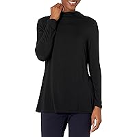 Amazon Essentials Women's Jersey Long-Sleeve Mock Neck Swing Tunic (Previously Daily Ritual)