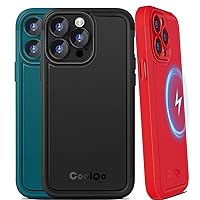 COOLQO Magnetic for iPhone 14 Pro Case [Compatible with MagSafe] iPhone 14 Pro Magnetic Case, Mil-Grade Drop Protection iPhone 14 Pro Phone Case, Shockproof Protective Cover for iPhone 14 Pro, Black