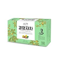 Ssanggye Tea Cassia Seed Tea Bulk Size (1.2g X 100TB), Premium Original Korean Herbal Tea Hot&Cold Water Hygienic Single Teabag Kyulmyungja Cha 결명자차 Nutty Savory Herb Soothing 4 Seasons