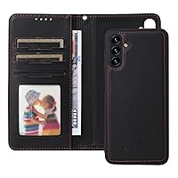 Wallet Case Cover Compatible with Samsung Galaxy A13 5G/A04S/M13 5G/A04 4G Wallet Case Detachable Back Case with Card Holder/Wrist Strap, PU Leather Flip Folio Case with Magnetic Stand Shockproof Phon
