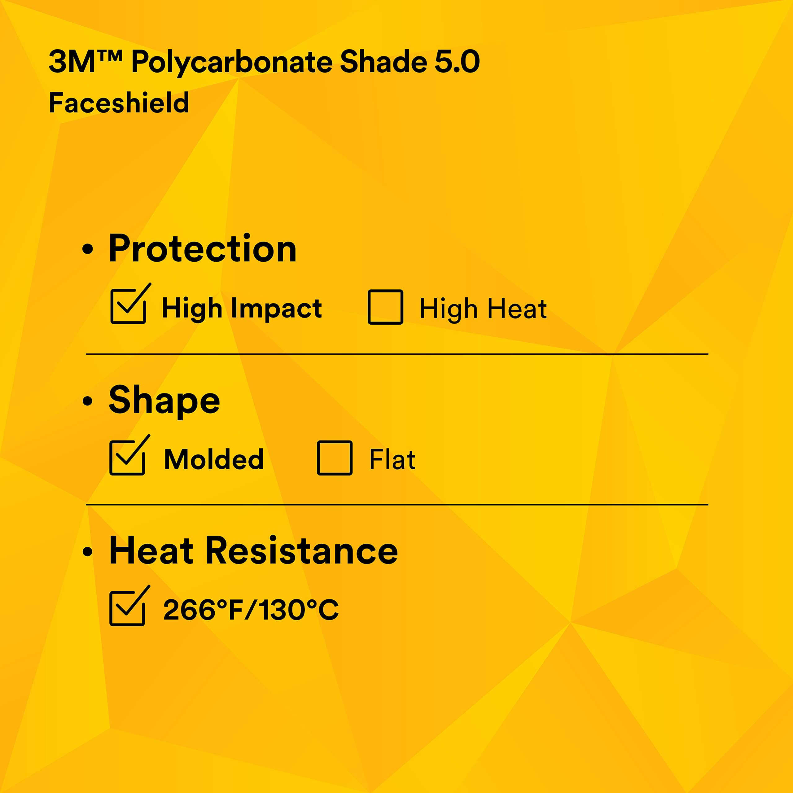 3M Polycarbonate Faceshield Window W96IR5, 82706-10000, Shade 5.0, 9