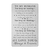 Romantic Valentines card for Husband, To My Husband On Our Wedding Day Card, Valentine's Gifts for Husband from Wife, Husband Birthday Card Christmas Persent