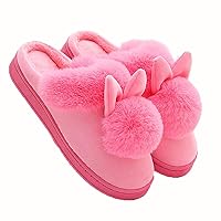 Memory Foam Slippers Women's Non-slip Comfort Casual Slippers with Fuzzy Plush Lining House Slippers Lightweight Fuzzy Fluffy Slippers for Indoor Outdoor