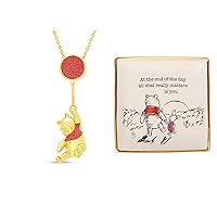 Disney Classics Winnie the Pooh Gold Flash Plated Swinging Balloon Necklace 18