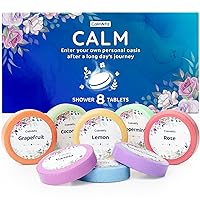 CalmNFiz Shower Steamers Aromatherapy,Spa Kit, Gifts for Mom,Shower Bombs with Essential Oils,Valentine Gifts for Women,Self Care&Relaxation Birthday Gifts for Women and Men,Blue Set,8 Packs