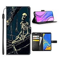 Wallet Phone Case for Samsung Galaxy A3 A30 A30S A31 A32 A33 A34 A40 A42 A43 A44 A5 A50 A51 A52 A53 A54 4G/5G Card Holder with Skeleton-AC5