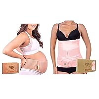 KeaBabies Maternity Pregnancy & Postpartum Belly Support Band For New Mothers - Postnatal Maternity Recovery Wrap Belt - Pregnancy Lower & Upper Back Support Belt