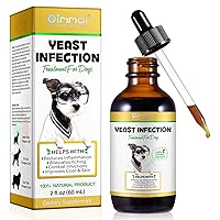 Yeast Infection Treatment for Dogs (2 fl oz), Natural Yeast Treatment for Dogs, Supports Healthy Itch Relief, Dog Allergy Relief, Alleviates Itching, Improves Coat & Skin, Dog Herbal Supplement