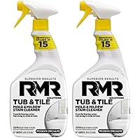 RMR - Tub and Tile Cleaner, Mold Stain & Mildew Stain Remover, Industrial-Strength, No-Scrub Cleaner, 32 Fl Oz, 2 Pack