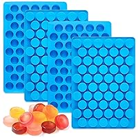 JOERSH Round Candy Molds Silicone Molds for Hard Candy, Gummy, Caramels, Chocolate, Ganache, Ice Cubes, 220 Cavity