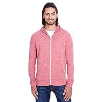 Triblend Full-Zip Light Hoodie (302Z) Red Triblend, 2XL