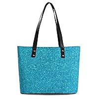 Womens Handbag Shining Blue Leather Tote Bag Top Handle Satchel Bags For Lady