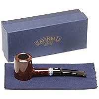 Savinelli Trevi - Tobacco Pipes Hand Crafted In Italy, Briar Wood Pipe, Unique Wooden Tobacco Pipes, Smooth Finish (310 KS)