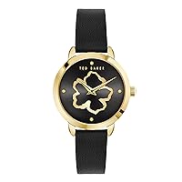 Ted Baker Ladies Black Vegan Leather Strap Watch (Model: BKPFLS3029I)