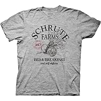 Ripple Junction The Office Men's Short Sleeve T-Shirt Schrute Farms Bed Breakfast Self-Defense Beet Logo Officially Licensed