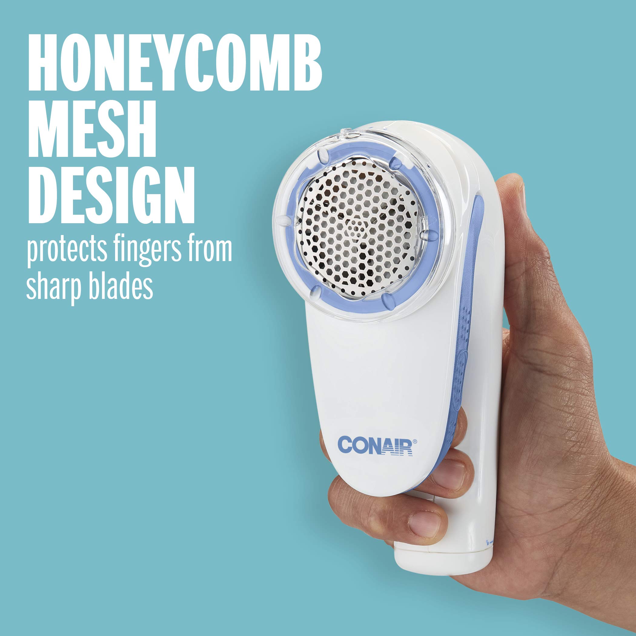 Conair Fabric Shaver and Lint Remover, Battery Operated Portable Fabric Shaver, White