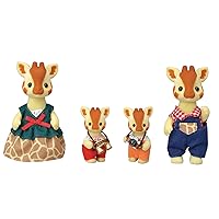 Calico Critters Highbranch Giraffe Family - Set of 4 Collectible Doll Figures for Children Ages 3+